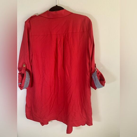 Soft Surroundings Chelsea Blazer Red Size L - Picture 2 of 9